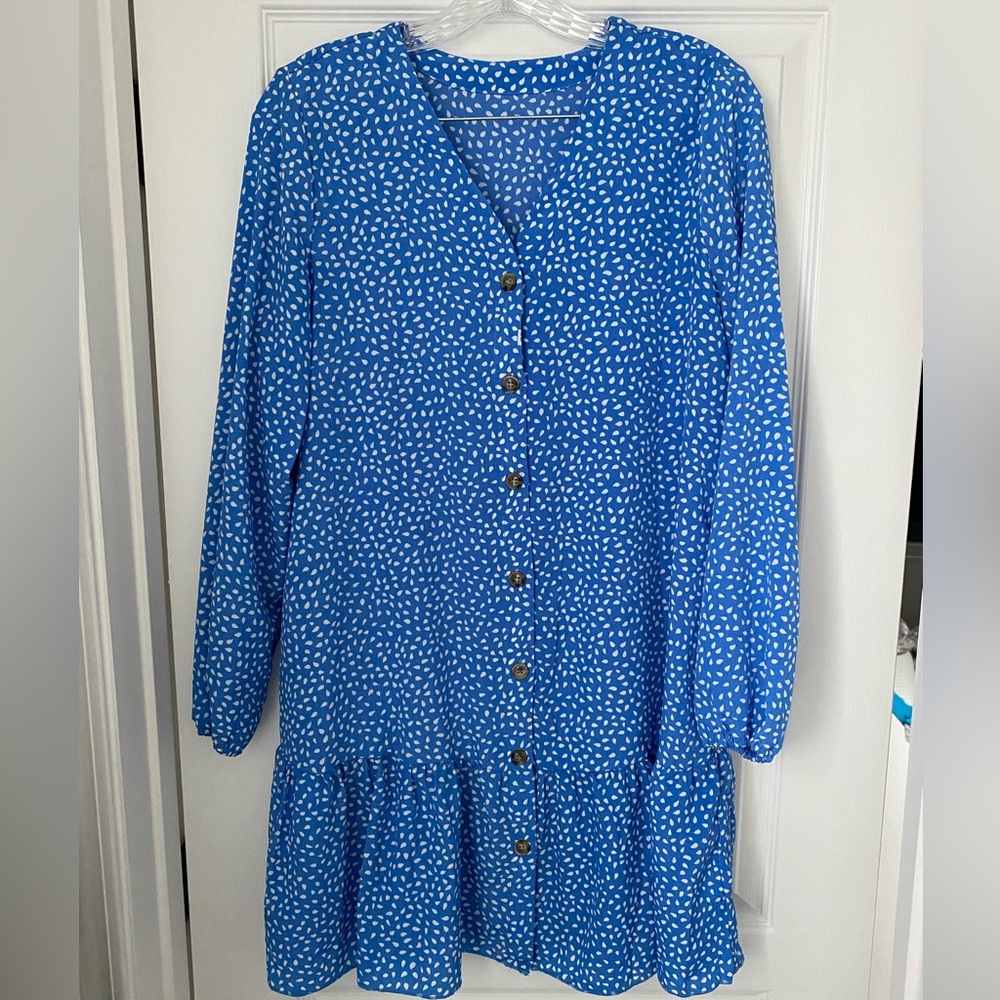 Polka Dot Long Sleeved Dress